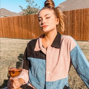 ROMWE CORDUROY OVERSIZED SHIRT